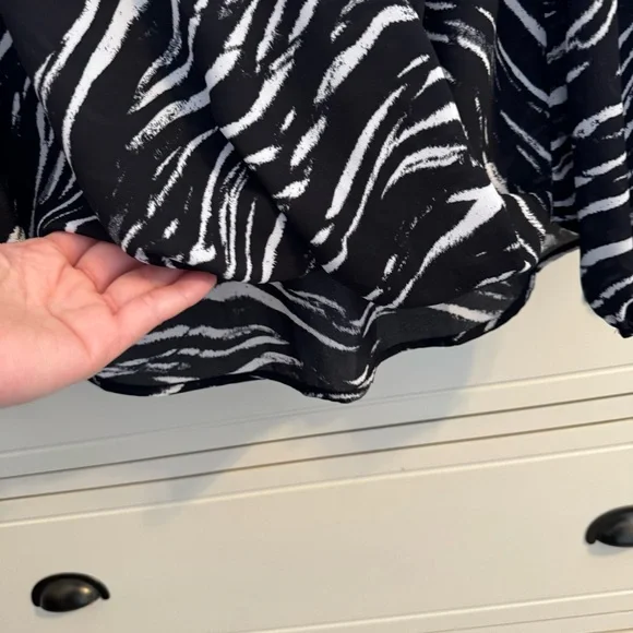 Black and White Zebra Print Women's Top - Picture 10 of 13